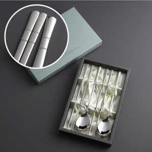 뱀부 실버 수저 2P (종이케이스)