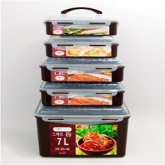 [밀폐용기세트] 키친플라워 스마트돔 김치통 5종세트(719152)