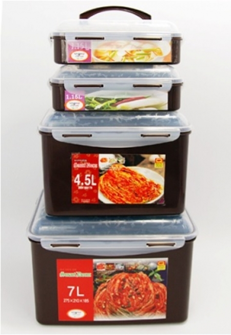 [밀폐용기세트] 키친플라워-스마트돔 김치통 4종세트(74152) #2