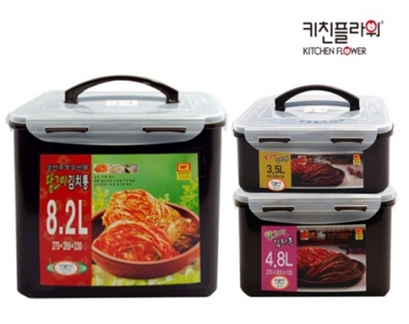 [밀폐용기세트] 키친플라워 담그미 김치통 3종 세트 #2