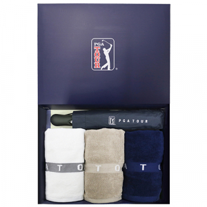 PGA 3단 70 무지 완전 자동우산 + 130g 면사타올 3p 세트