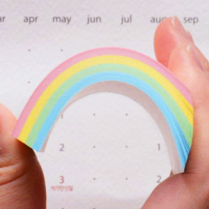 알짜 4색 무지개 메모잇 // 주문제작형