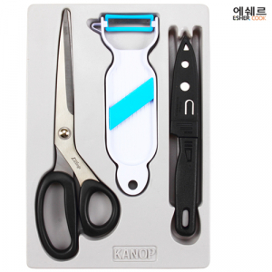 에쉐르 주방 3종세트, 주방가위+야채칼+과도