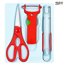 에쉐르 편한가위 + 나이프 야채칼 + 집게 3종세트
