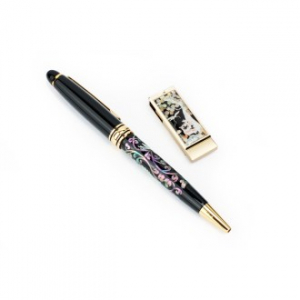 USB고급 자개 볼펜 2종 세트 사슴송학 8G