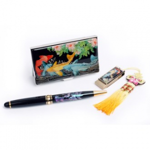 USB고급 자개 볼펜 3종 세트 잉어 8G