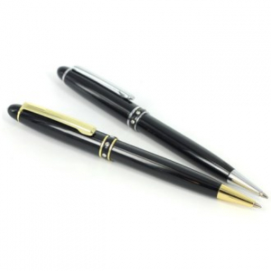 블랙 큐빅 블랑코 금장, 은장 볼펜