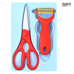에쉐르 편한 주방가위+야채칼 2P세트