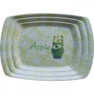 쟁반,멜라민쟁반,훼미리 청사과 3P세트,메라민