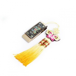 한국 전통 자개 USB 당초나비