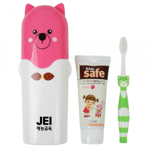 키즈 세이프(2향) 치약칫솔 곰돌이 케이스 2종 세트