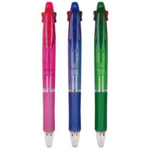 싸이버 2색 볼펜 칼라