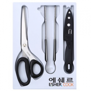 에쉐르 고급 가위+집게+과도 세트