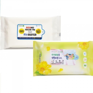 노란색 물티슈 30 매 40g