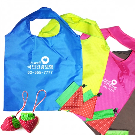 무지 딸기 시장가방 대형 #2