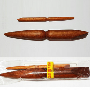 발 지압봉2P 대형 발 마사지기 원목 옻칠나무