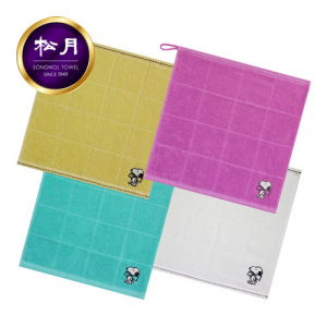 송월 큰 리본 스누피자수36 고리 핸드타올