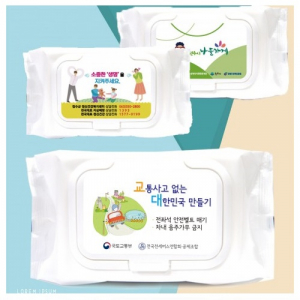 드림 물티슈- 흰색 캡형 (60매- 55g) 무광