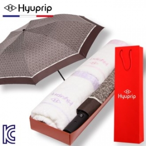 [우산선물세트]협립 2단 태극패턴 자동우산+눈꽃타월 2P세트