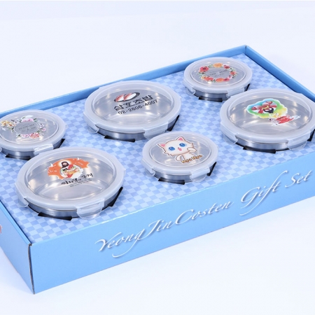 원형스텐밀폐용기세트 #3