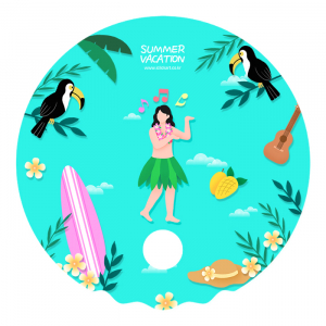 원형 파도 부채