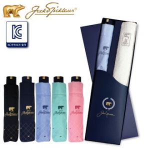 잭니클라우스 3단 우산 하단 보다 크로스 + 타올세트