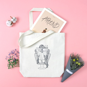 메이드유 에코백 밑단형 미색 36x36x10