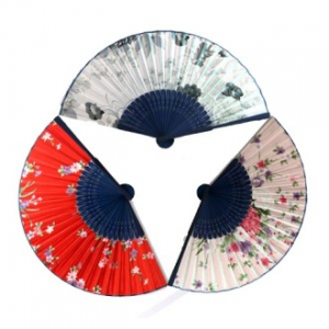 콤팩트 비단부채 / 공단부채 / 럭셔리 스타일 / 여름