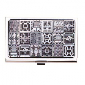 창살문 블랙 자개 명함케이스 외국인 선물