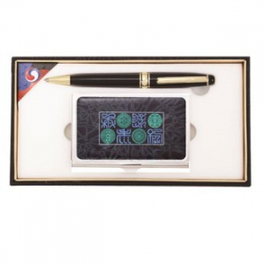 고급 금장 볼펜 수복 완자문 자개 명함케이스