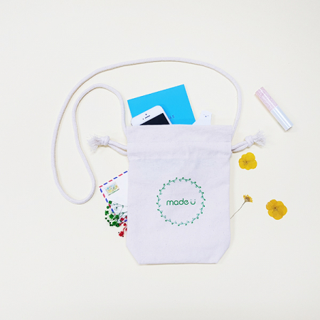 메이드유 크로스 복주머니 파우치 17x23x4CM-실크 인쇄포함 #6