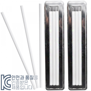 투명 사각 백색 원형 미두 연필 3p