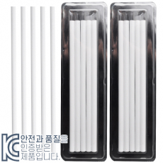 투명 사각 백색 원형 미두 연필 5p