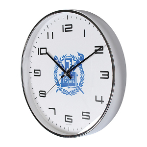 원형 크롬 벽시계 300