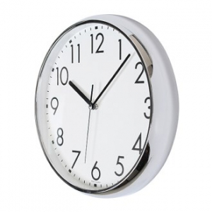 크롬 항아리 벽시계