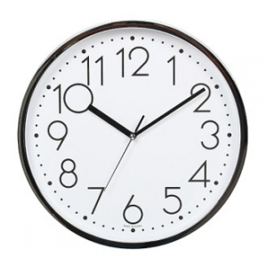 원형 크롬 벽시계 337