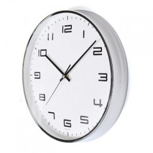 금속크롬 벽시계 300