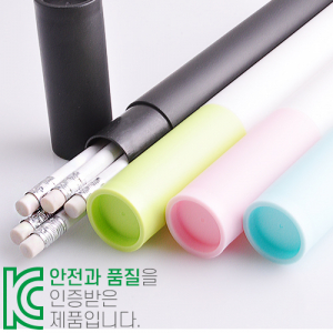 백색 원형 지우개연필 바닐라원통5P세트