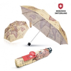 몽크로스 3단 고지도패턴 수동 우산
