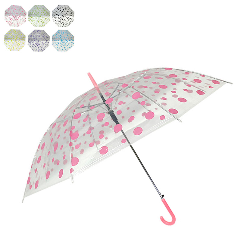 반자동 비닐우산 투명 땡땡이 #2