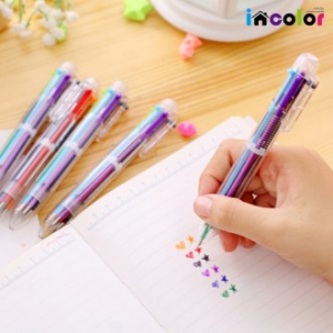 incolor 잘 써지는 비비드 6색 볼펜