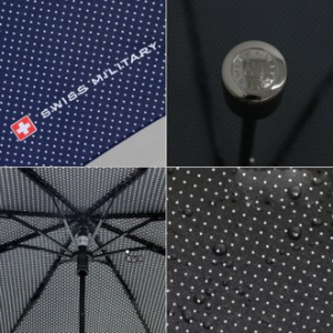 스위스밀리터리 우산 3단 수동 핀도트