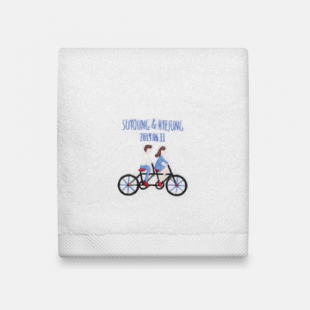 답례품수건 낭만커플자전거 호텔타올 150g #2