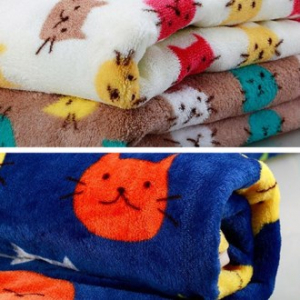 고양이패턴 밍크 극세사 무릎담요 100*70