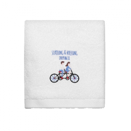 답례품수건 낭만커플자전거 호텔타올 170g #2