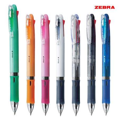 제브라 클립온 슬림 4색볼펜 / 실리콘러버 그립볼펜 #2