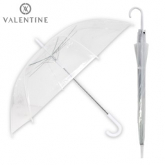 발렌타인 포에 60x8자동 FRP투명무지 장우산