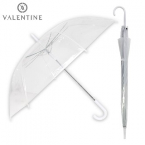 발렌타인 포에 60x8자동 FRP투명무지 장우산