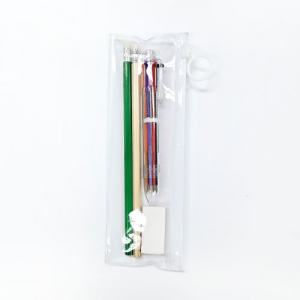 인컬러 고주파 문구세트 5, 연필 , 6색 볼펜, 지우개