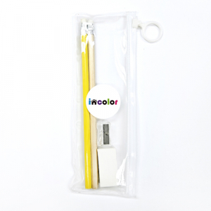 인컬러 고주파 문구세트 7 연필, 연필깎이, 지우개